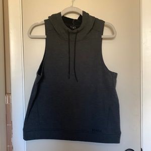 NoBull microplush sleeveless hooded sweatshirt.